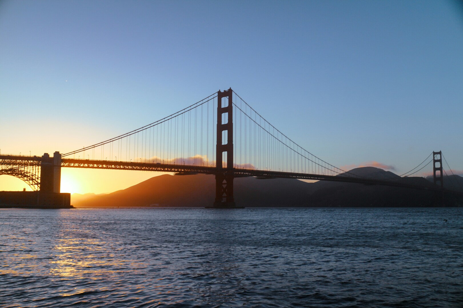 Golden Gate Bridge at sunset